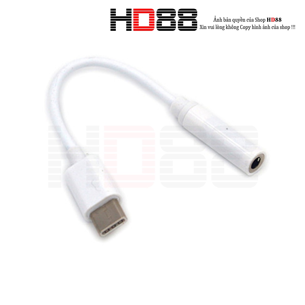 Rắc chuyển đổi type c sang tai nghe rắc tròn 3.5mm đàm thoại được - HD88 - A47