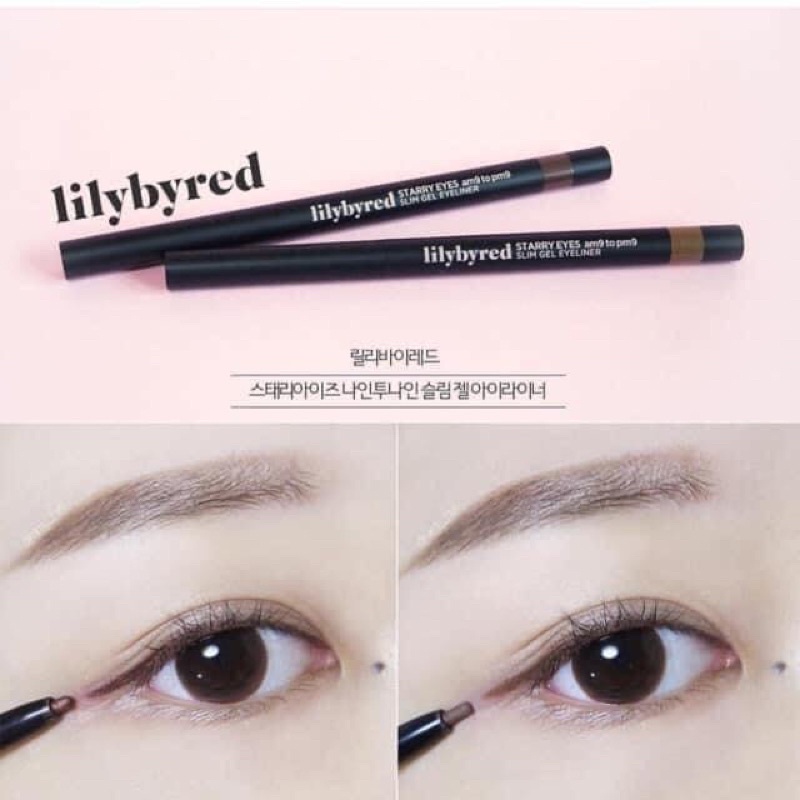 Chì kẻ mắt siêu mảnh lâu trôi Lilybyred Starry Eyes Am9 To Pm9 Slim Gel Eyeliner