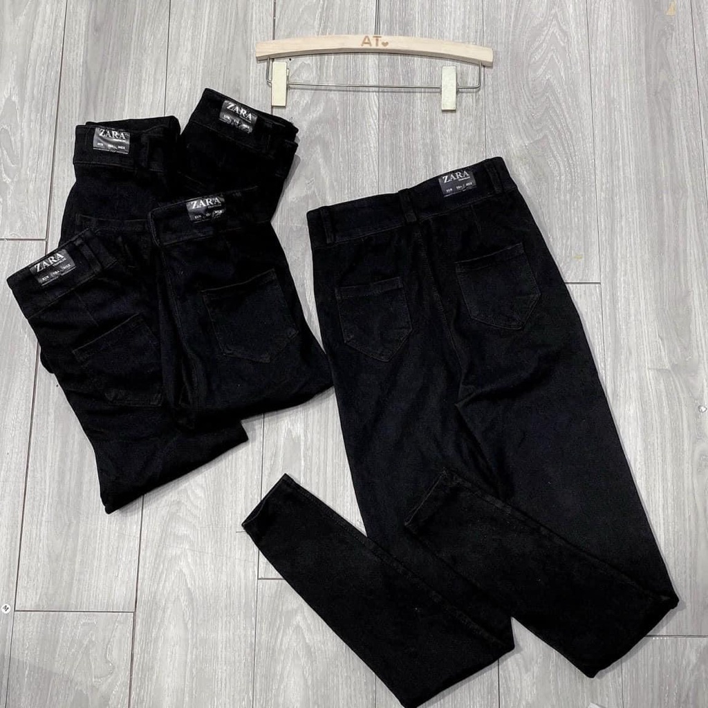 [Mã FAMARAL1 giảm 10K đơn 50K] Quần jean nữ lưng cao chất liệu bò giấy cao cấp co giãn LADYA STORE M68