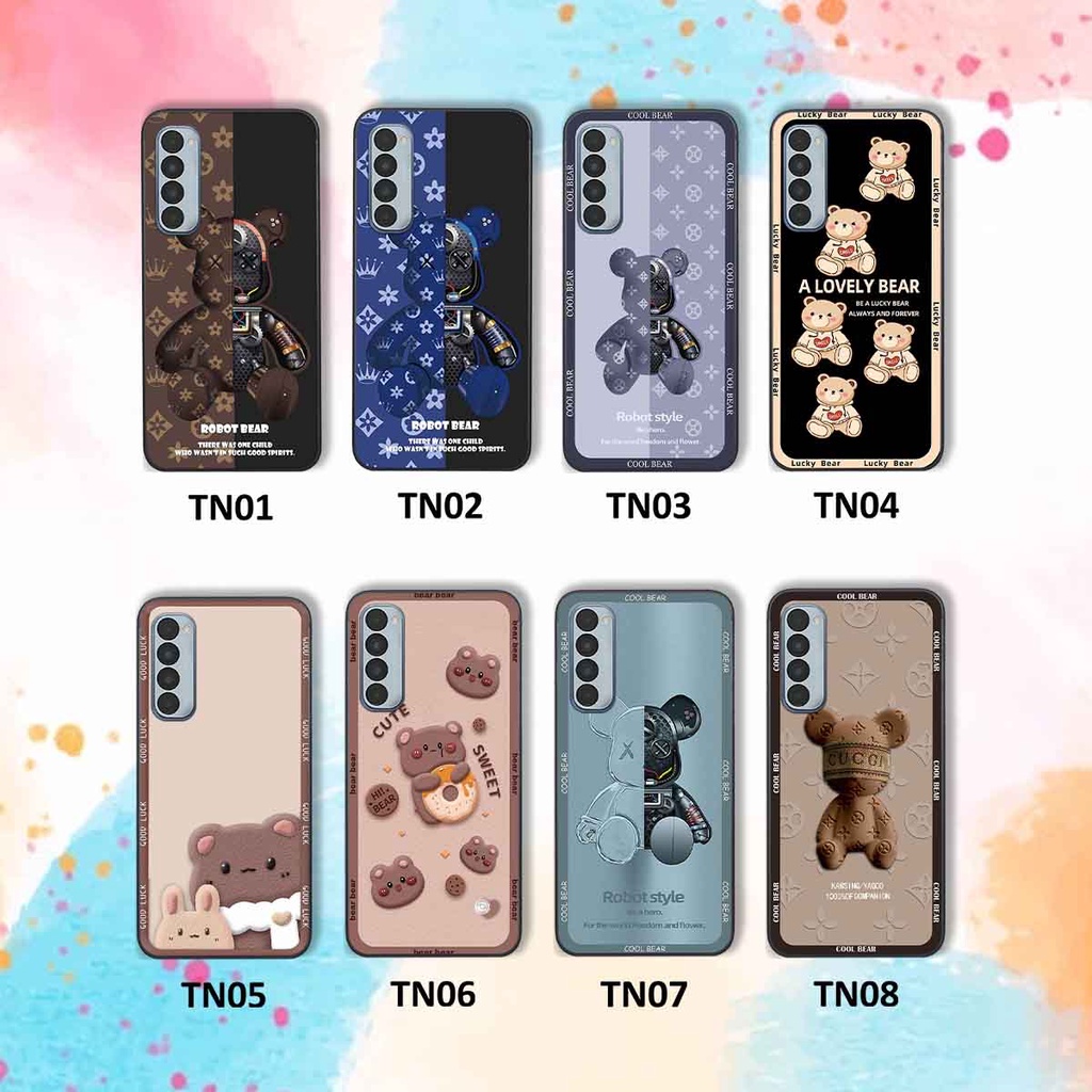 Ốp Oppo Reno4 /  Reno4 Pro / Reno 4 bear brick, gấu đáng yêu, dễ thương