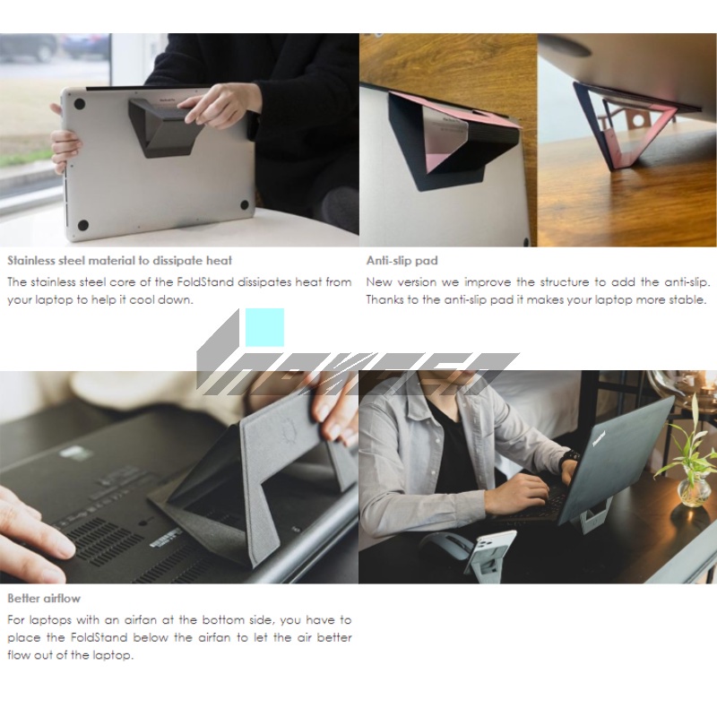 Giá Đỡ Máy Tính Bảng Laptop INOVAGEN Thiết Kế Siêu Mỏng Tùy Chỉnh Chiều Cao Và Có Thể Gấp Lại 15.6''