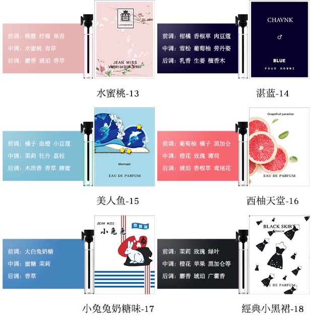 Các mẫu nước hoa mini 2ml bản test của nội địa trung | BigBuy360 - bigbuy360.vn