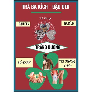 TRÀ BA KÍCH ĐẬU ĐEN(40 túi lọc) Tráng Dương, Bổ Thận, Trị Phong Thấp