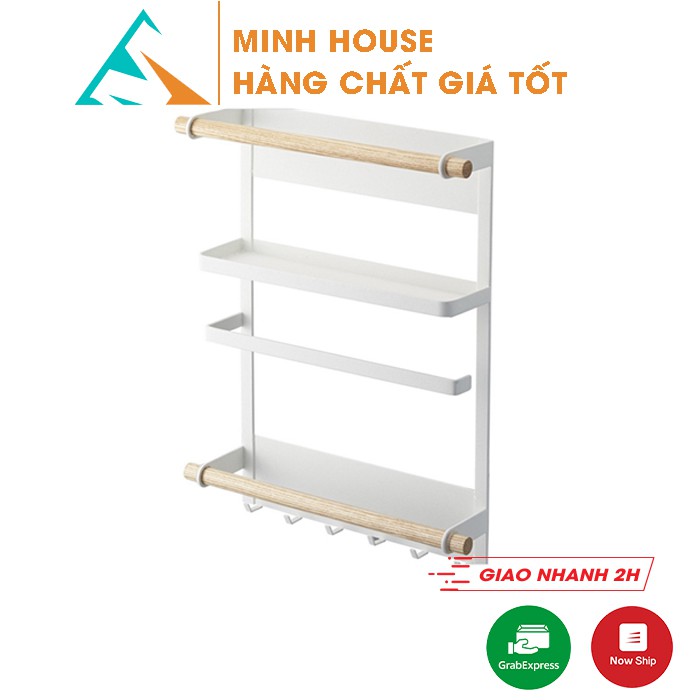 Kệ đựng đồ nhà bếp giá gắn tủ lạnh máy giặt có nam châm siêu dính Minh House