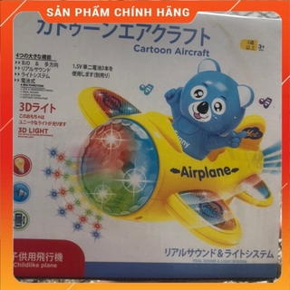 Đồ chơi gấu lái máy bay phát sáng và phát nhạc