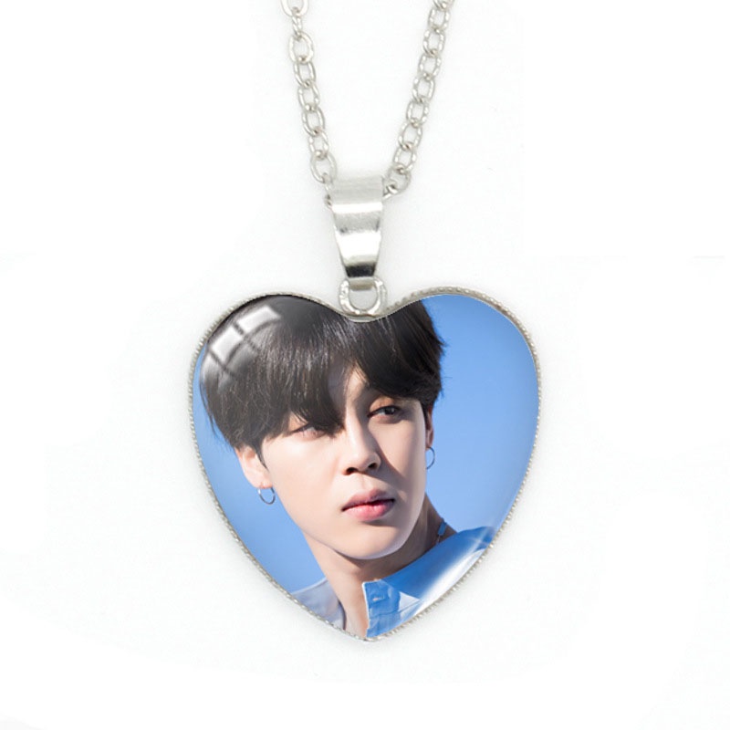 Vòng cổ Mặt Trái Tim Đính Đá Thời Trang Cho Fan Của Bts Bt21