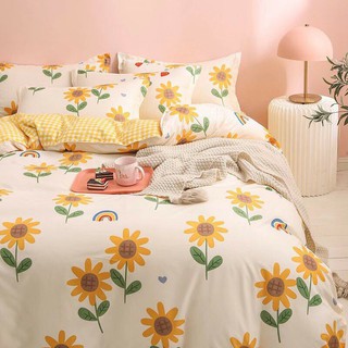 bộ chăn ga poly cotton nhập khẩu [ mẫu hoa hướng dương]
