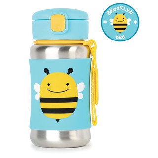 Bình nước giữ nhiệt Stainless Steel Little Kid Straw Bottle - Skiphop chính hãng nhập Mỹ