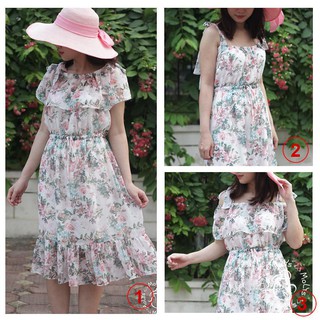 Váy Bầu, Đầm bầu, đầm sau sinh voan đi biển 🌞 (có ảnh thật), có thể thay đổi được 5 kiểu khác nhau