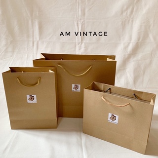 Túi Giấy Đựng Hộp Quà Gift Box Giấy Kraft Vintage Chất Liệu Siêu Dày Dặn 250gsm (xem ảnh để chọn size phù hợp)