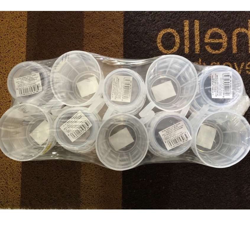 lố 10 ly nhựa trắng pp
