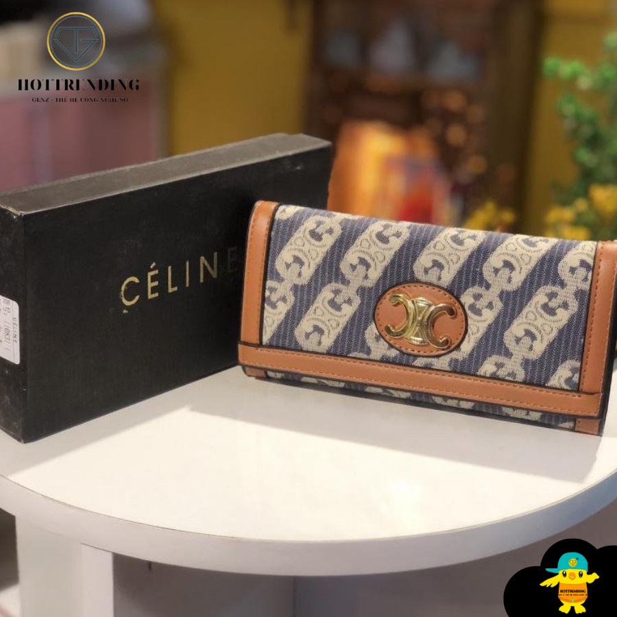 ví cầm tay logo thương hiệu Celine cao cấp với thiết kế nhỏ gọn