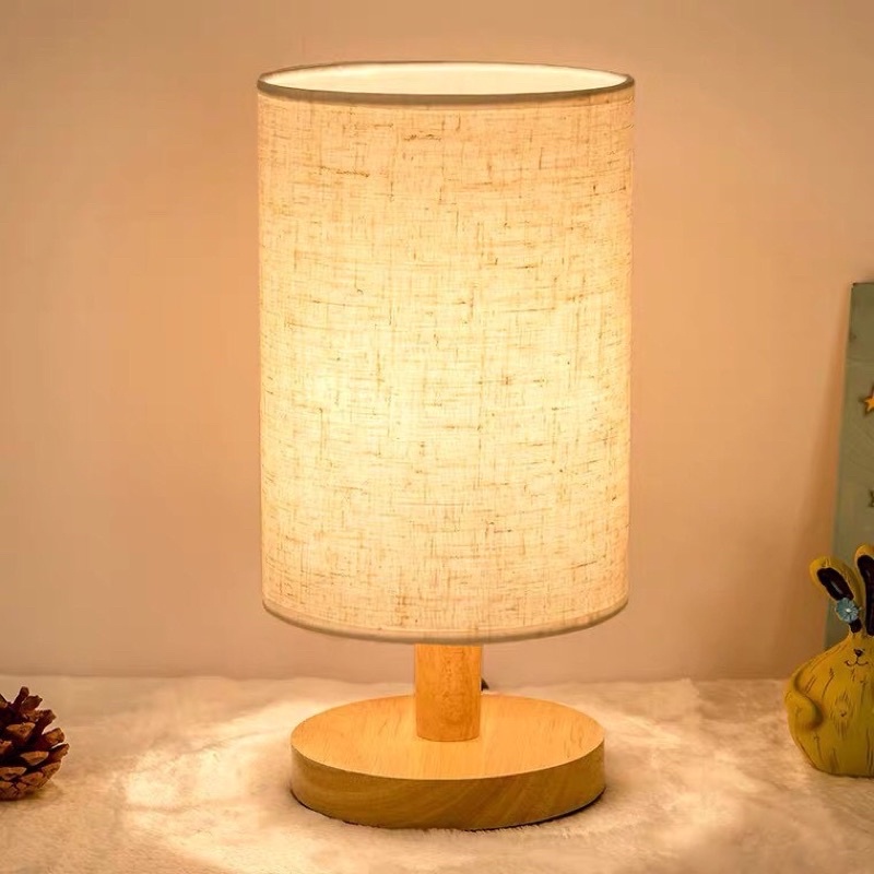 ĐÈN NGỦ ĐỂ BÀN GỖ TỰ NHIÊN (CÓ KÈM BÓNG LED)