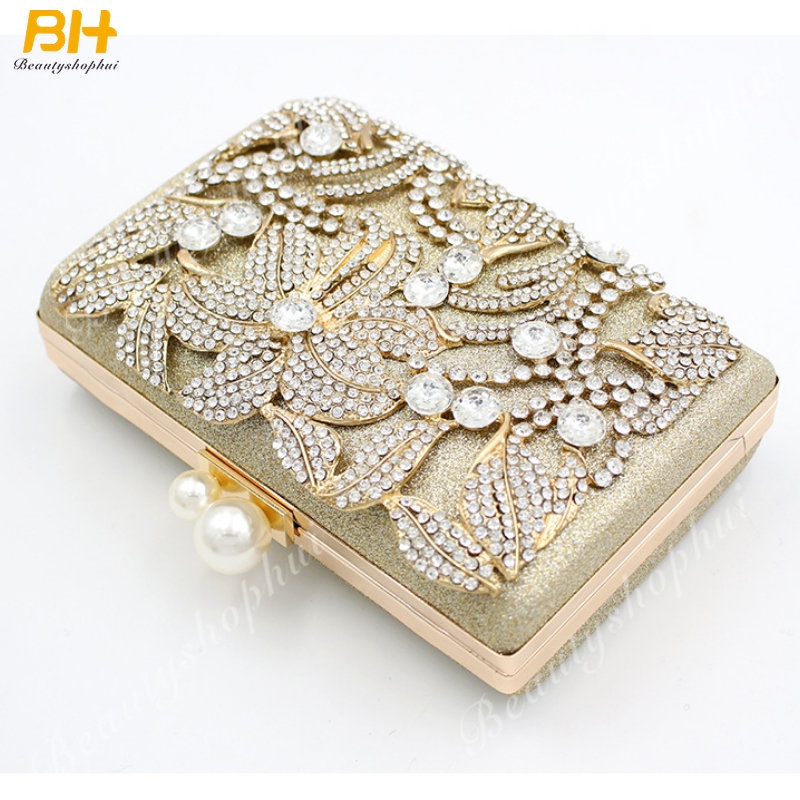 Túi Xách Nữ Đính Ngọc Trai Phong Cách Âu Mỹ Sang Trọng Thời Trang