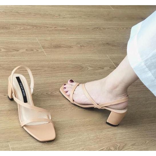 Giày sandal gót vuông quai xoắn ôm chân thanh lịch LC_S2 | WebRaoVat - webraovat.net.vn