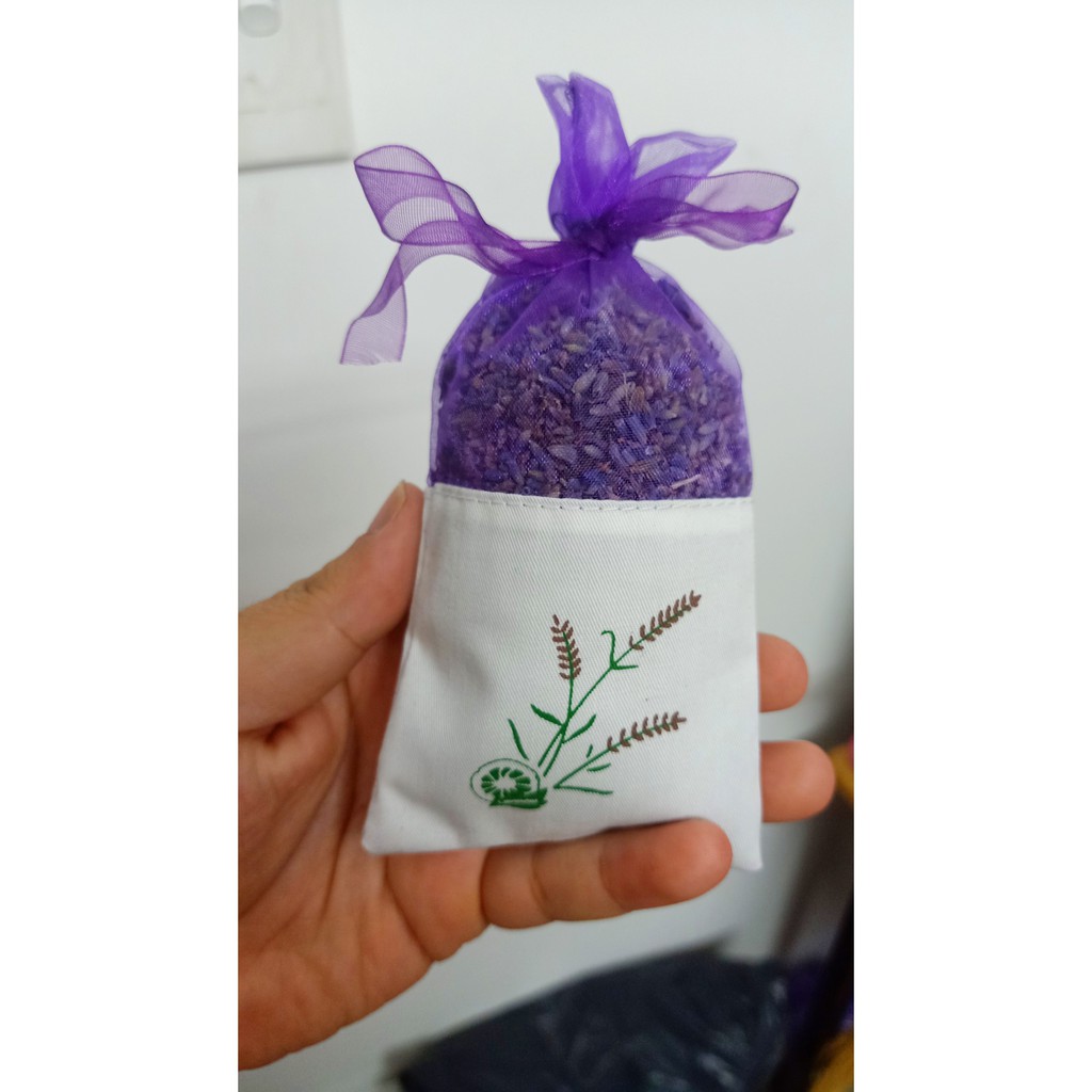 Túi thơm nụ hoa lavender in hình bông hoa