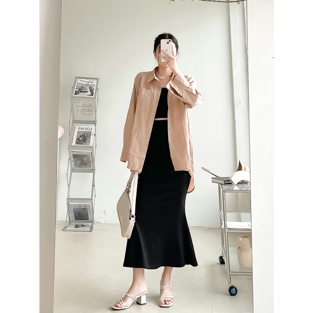 Chân Váy Đuôi Cá Đen Dáng Dài Loe 2022, Chân Váy Nữ Dài Đẹp Form Tôn Dáng Vải Thun Borip Mặc Đi Chơi Đi Tiệc FISS SKIRT | BigBuy360 - bigbuy360.vn