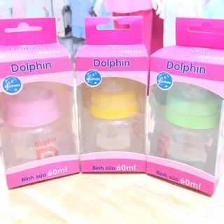 [ CÓ VAN CHỐNG SẶC ] Bình Sữa Cổ Hẹp DOLPHIN 60ml Chính Hãng  An Toàn Cho Các Bé Từ Sơ Sinh