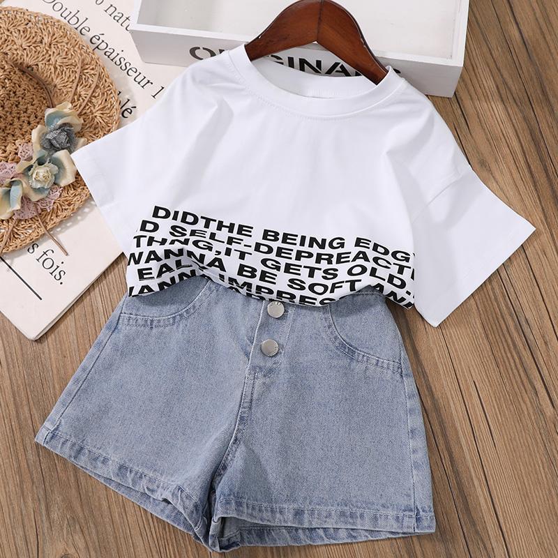 Set Đồ 2 Món Gồm Áo Croptop + Quần Jean Độc Đáo Hợp Thời Trang Cho Bé Gái (Có Bán Lẻ)