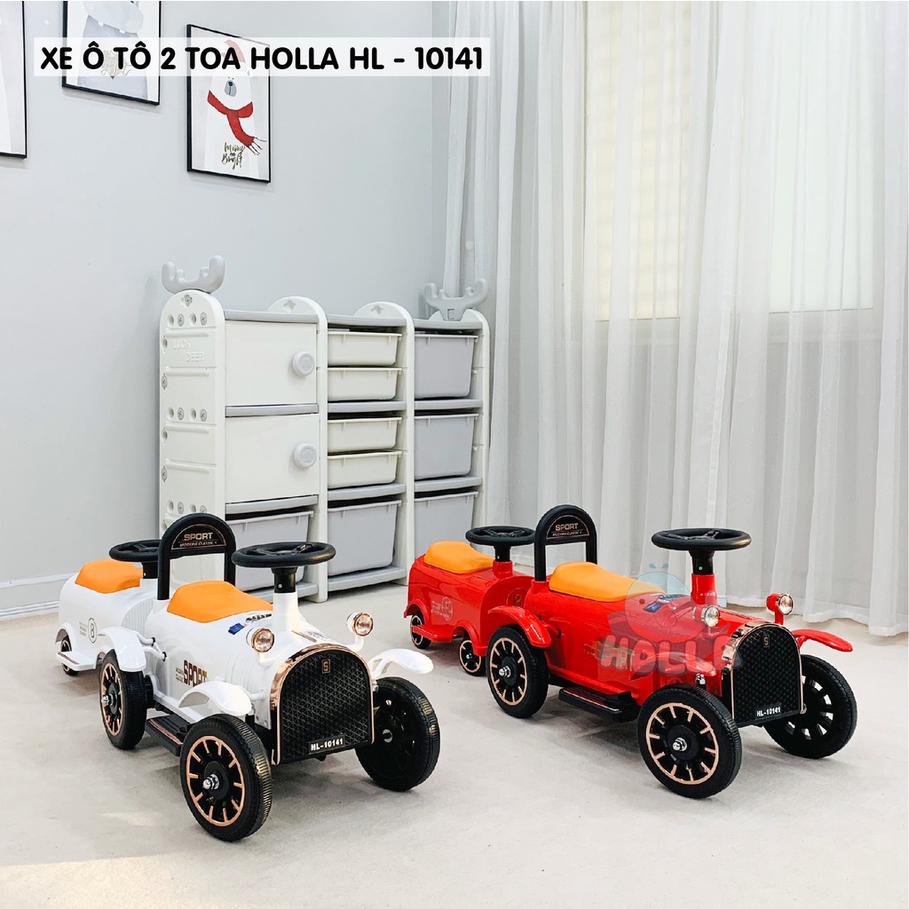 Xe ô tô điện 2 toa Holla HL -10141 vận động ngoài trời cho bé chính hãng Holla | Xe ô tô điện trẻ em