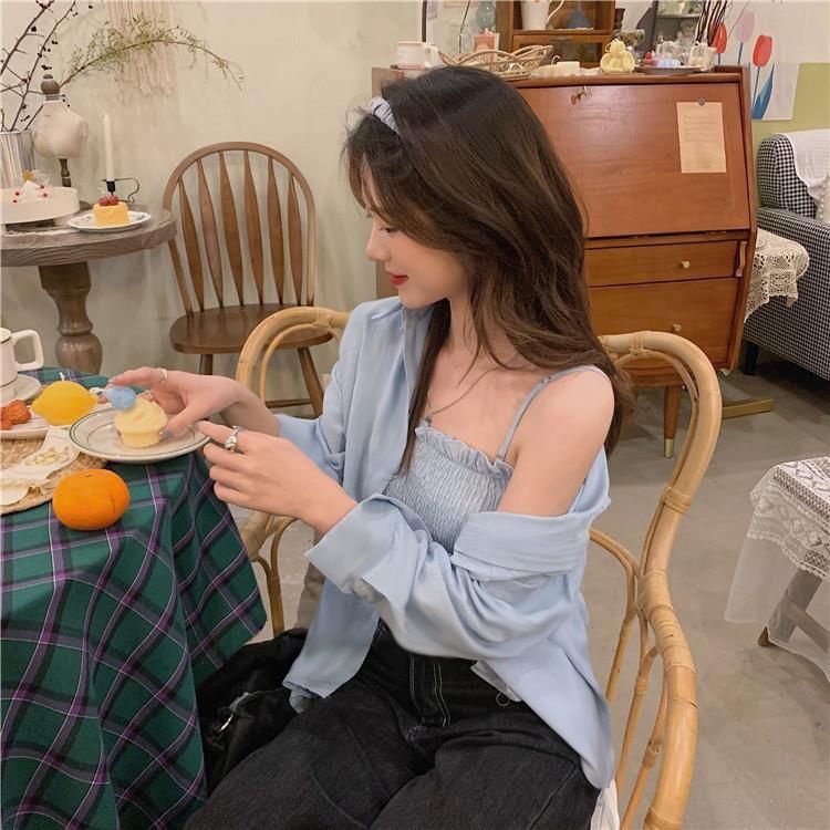 Set Áo Sơ Mi Dài Tay Và Áo Khoác Ngoài Thời Trang Mùa Hè Dành Cho Nữ