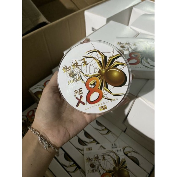 Dù PE X8 7 màu Spider Nhật  bền dai mịn dài 100m