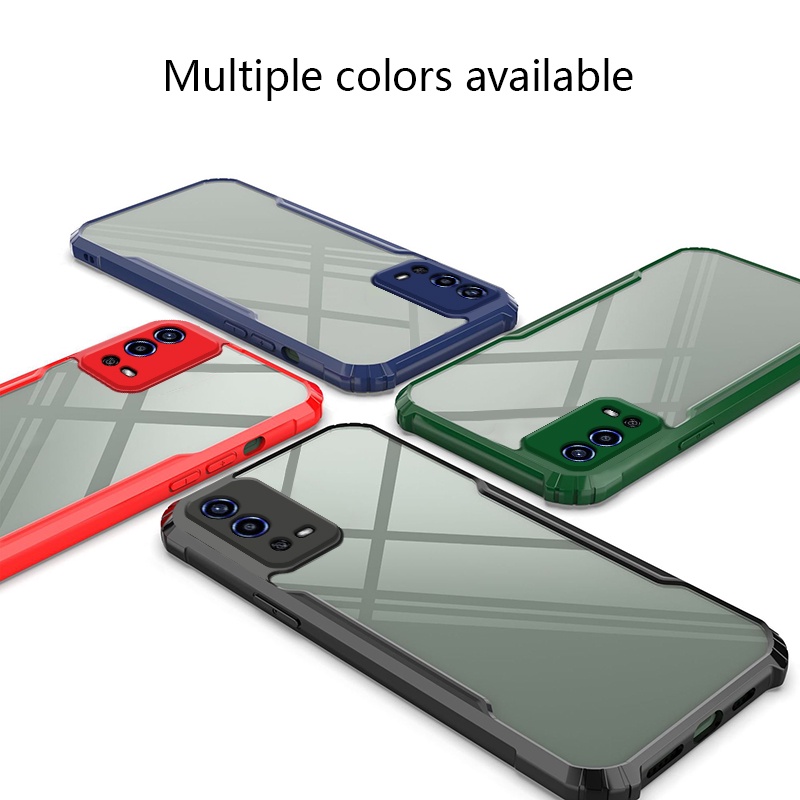 Ốp điện thoại TPU PC cứng trong suốt 4 mặt bảo vệ chống sốc cho OPPO A55 4G