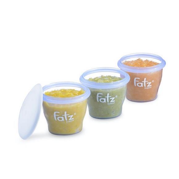 (XẢ KHO) Bộ 3 cốc 3 màu trữ thức ăn/ sữa cho bé 85ml FATZ FB0010-Thái Lan