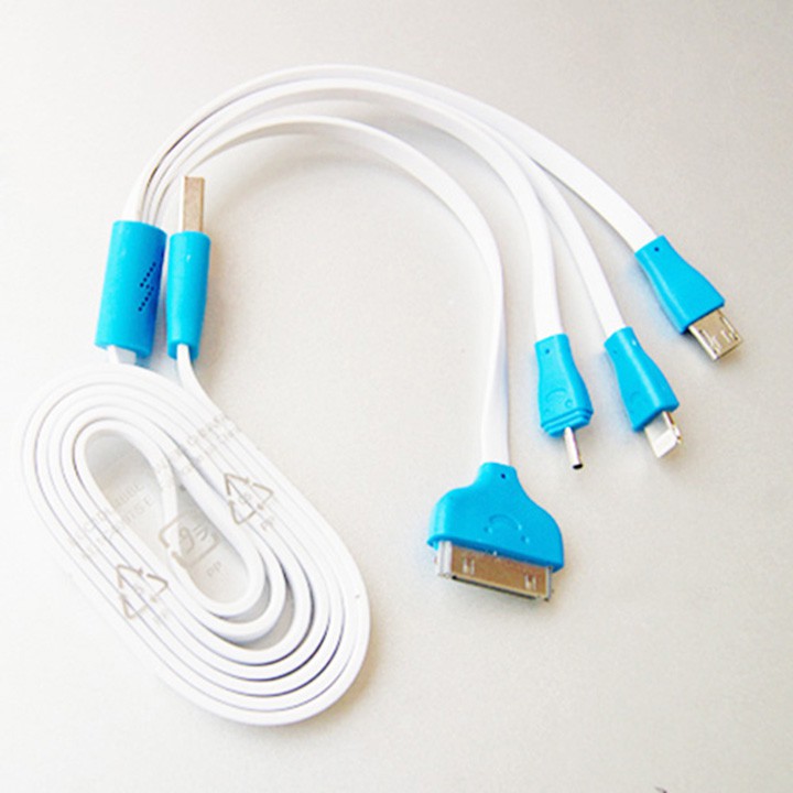 Cáp sạc đa năng 4 in 1 cổng USB Micro chân kim cho IPSS Nokia có đèn led youngcityshop 30.000