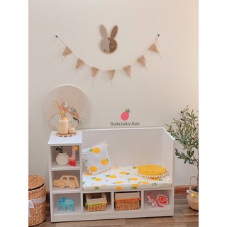 [ Ảnh thật ] Bục đọc sách -  Kệ đồ chơi gỗ cho bé , kệ ô vuông, kệ mầm non, kệ montessori, kệ sách cho bé - Toy shelf-