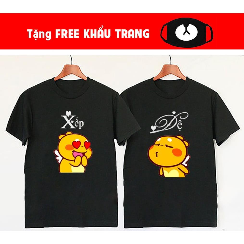 Mẫu áo đôi áo cặp HOT nhất 2020 giá rẻ đẹp siêu dễ thương tặng kèm khẩu trang đáng iu /mẫu mới