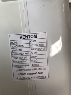 ĐÈN SẠC CHIẾU SÁNG KENTOM KT402
