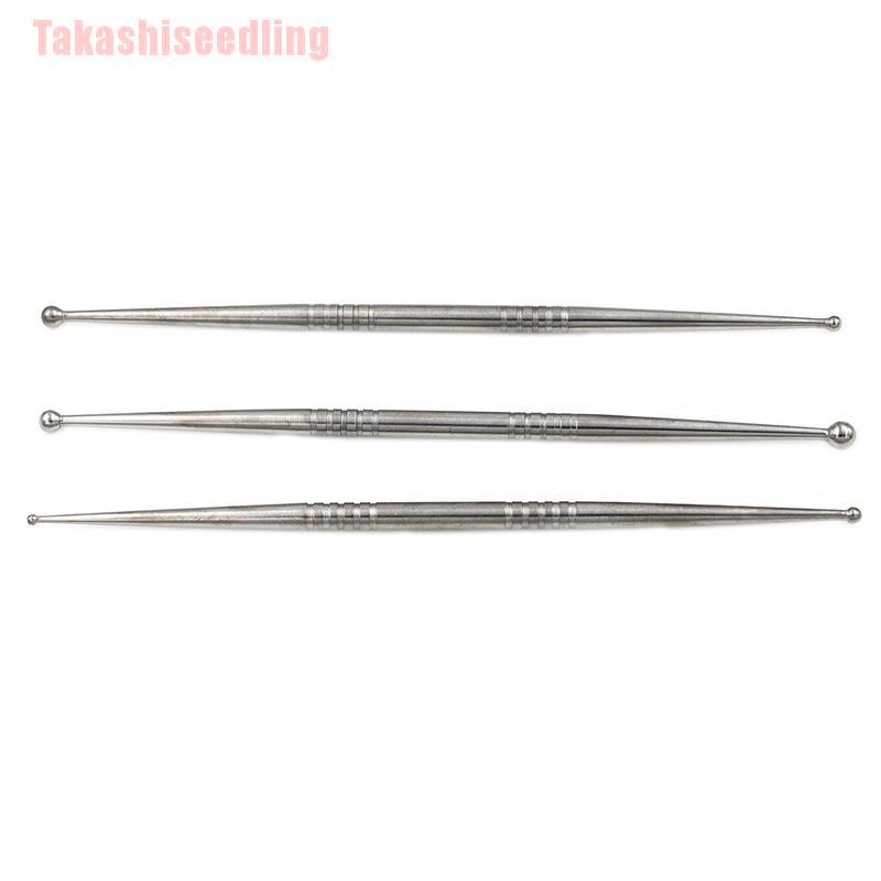 Bộ 3 Chiếc Chạm Khắc Đất Sét 2 Đầu Bằng Thép Không Gỉ