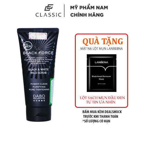 Sữa Rửa Mặt Cho Nam Dabo Black Force Black 120ml