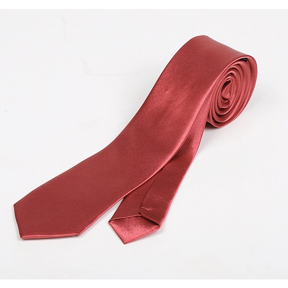 Cà vạt học sinh bản nhỏ 5cm NAZINGO màu đỏ, chất lụa dày