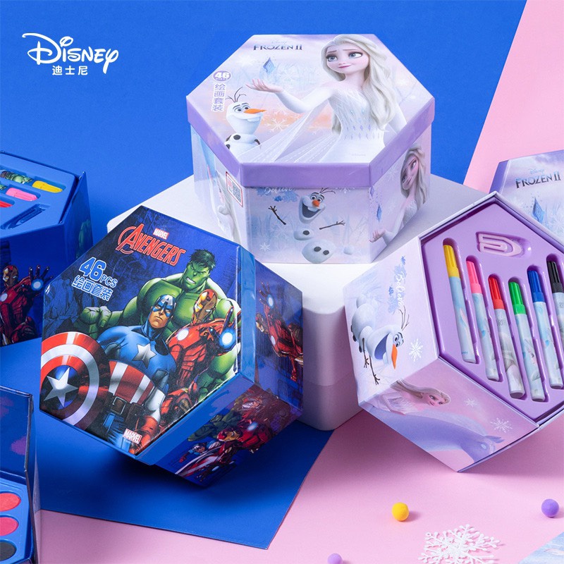 Bộ Tô màu Elsa và Biệt Đội Siêu Anh Hùng Hãng Disney cao cấp- Màu tô trẻ em MH: B0036