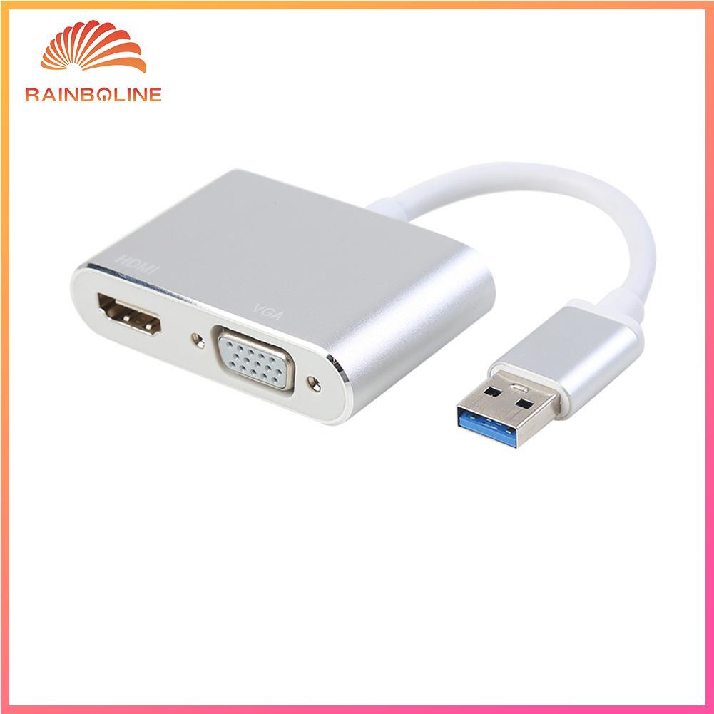 Bộ Chuyển Đổi Usb 3.0 Sang Hdmi-Compatible Vga 1080p Cho Windows 7 / 8 / 10 Pc Tv | BigBuy360 - bigbuy360.vn
