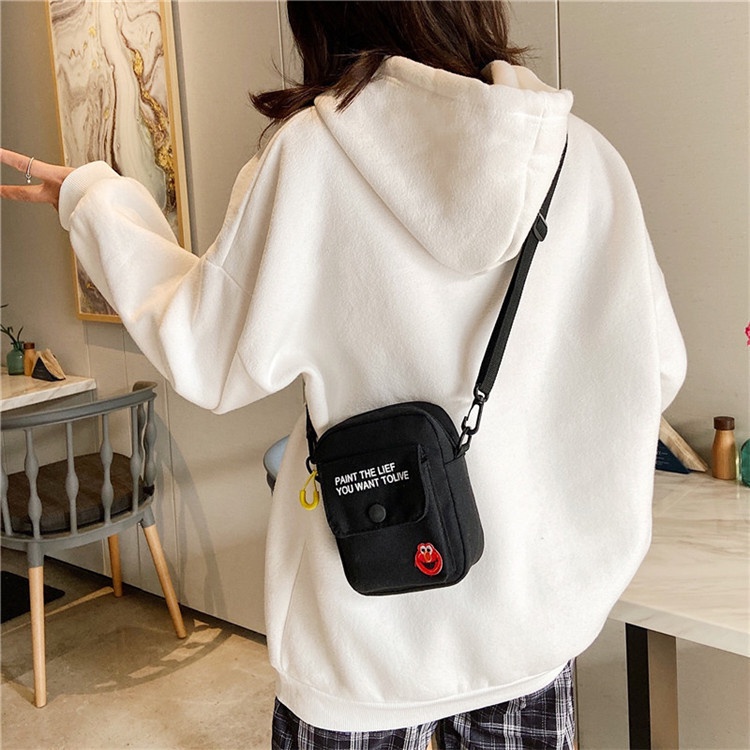 Túi đeo chéo du lịch, giỏ túi đeo vai nhỏ gọn vải Canva
