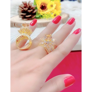 Nhẫn nữ mạ vàng 18k mạ vàng 067r071122 hột trà