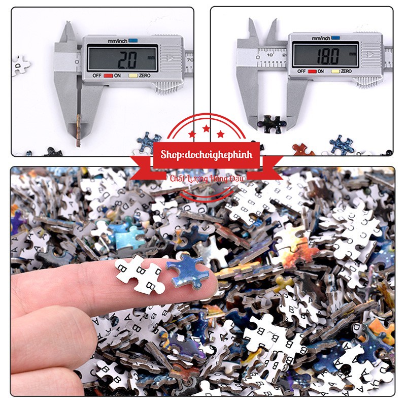 [Mã 12LSSALE giảm 100% đơn 50k] Bộ Tranh Ghép Xếp Hình 1000 Pcs Jigsaw Puzzle (Tranh ghép 70*50cm) Bản Thú Vị Cao Cấp