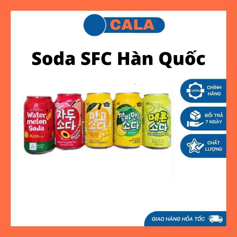 NƯỚC SODA SFC ĐỦ VỊ 350ml