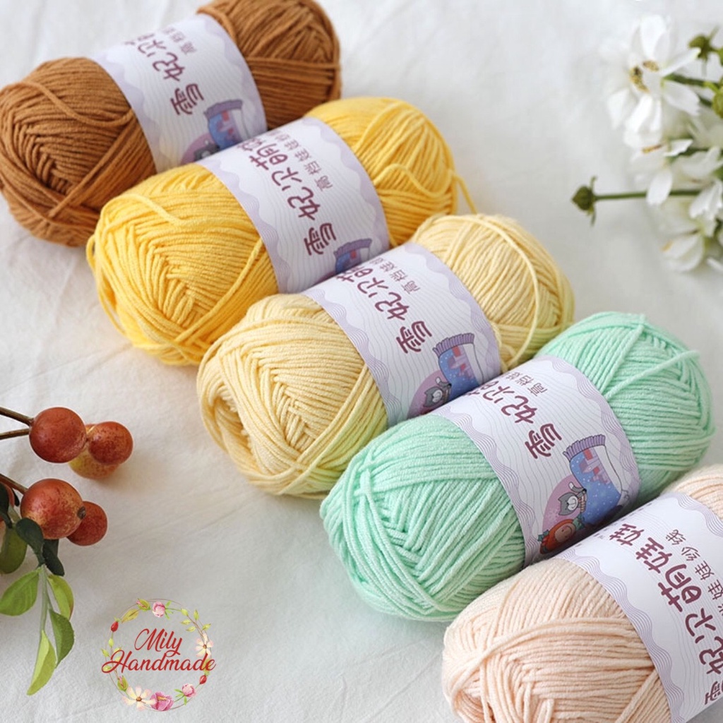 Len Baby Yarn cao cấp loại 1 (mã màu 37 đến 67)