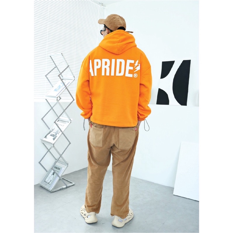 Apride Hoodie Basic + 2 Túi Cam Hổ / Áo Hoodie Apride Basic Tiger Orange