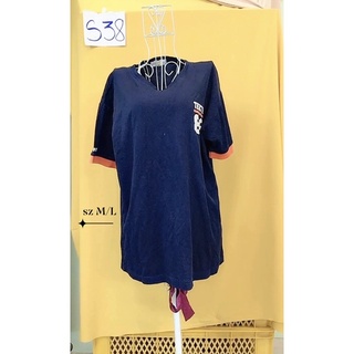Áo thun xanh viền cam size m/l.s38