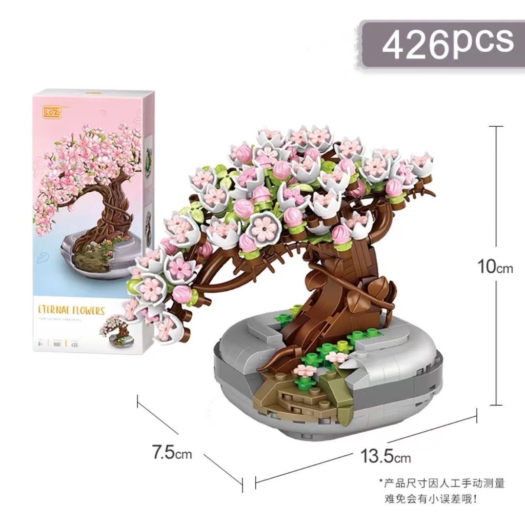 Loz Mô Hình Đồ Chơi Lắp Ráp Chậu Hoa mini 1660 1661