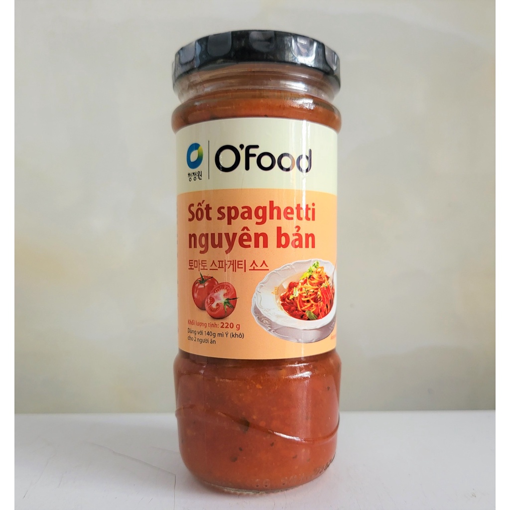 [Lọ TT 220g] XỐT MÌ Ý NGUYÊN BẢN O'food [VN] MIWON Spaghetti Sauce