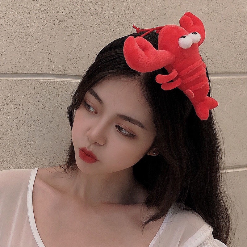 Băng Đô Cài Tóc Hình Con Cua Hoạt Hình Nhồi Bông Không Trượt Sáng Tạo Dễ Thương Cho Nữ