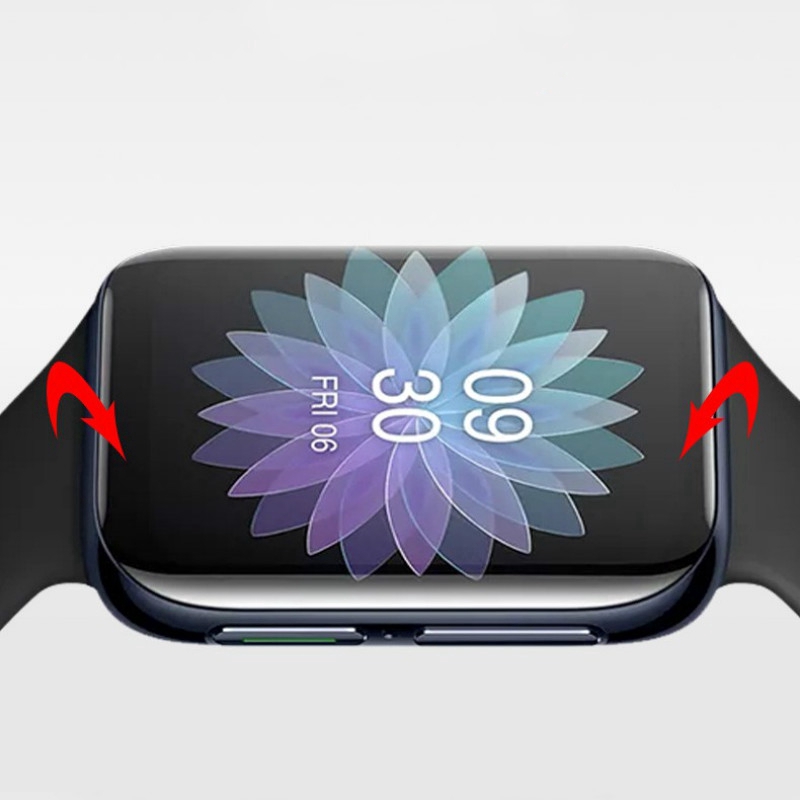 Kính cường lực cong 3D bảo vệ màn hình đồng hồ OPPO 2/1 41mm/46mm/42mm