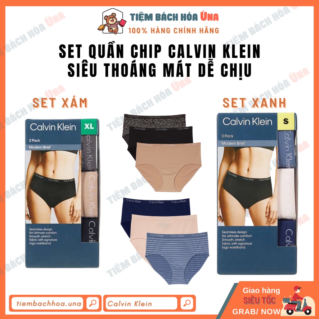 Set 3 quần chip Calvin Klein không lộ viền seamless