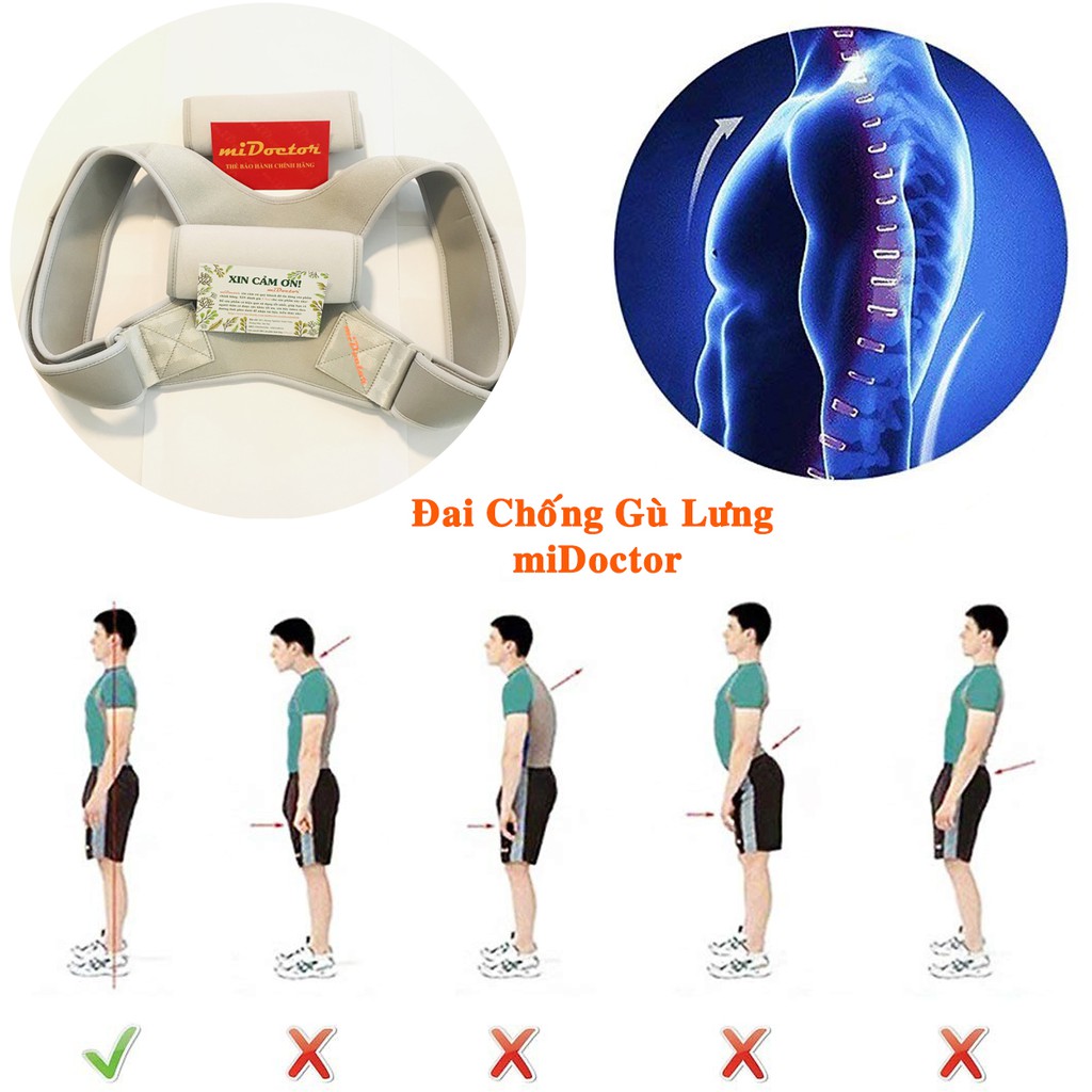 Đai Chống Gù Lưng Cho Trẻ Em (5-12 tuổi) Cao Cấp Chính Hãng miDoctor – Đai Lưng Chống Gù Trẻ Em